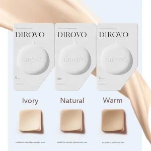 1 PC Dirovo Cushion Foundation Cream, High Coverage Fine Powder Long Lasting BB Air Foundation Cream (Oily Skin-Natural)