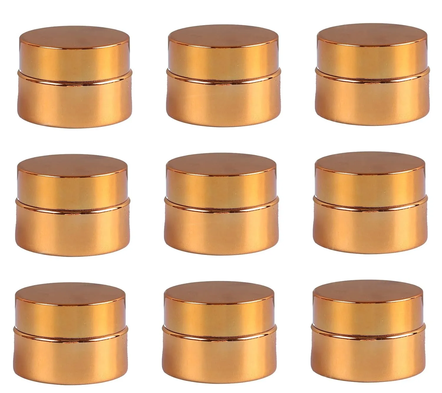 10 Pcs 15 Gram/15 ML Empty Sample Jars Gold Glass Jar Skin Care Eye Cream Jars Pot Vials with Gold Lid Cosmetic Container Refillable Glass Cream Jars for Lotion Face Eyeshadow Lip Balms,Gold