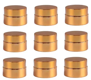 10 Pcs 15 Gram/15 ML Empty Sample Jars Gold Glass Jar Skin Care Eye Cream Jars Pot Vials with Gold Lid Cosmetic Container Refillable Glass Cream Jars for Lotion Face Eyeshadow Lip Balms,Gold