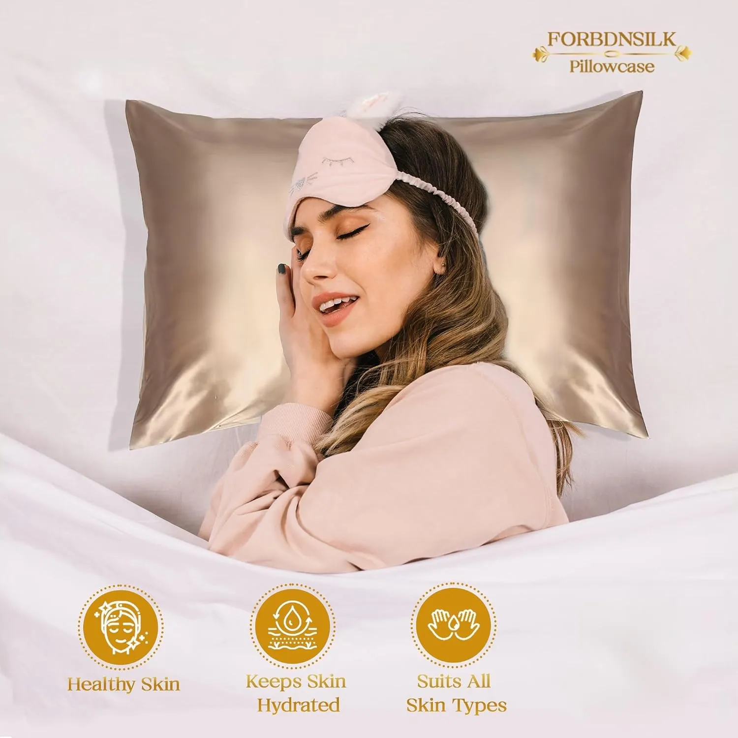 100% Pure Mulberry Silk Pillowcase | Luxury 30 Momme 6a Grade for Ultimate Hair and Skin Care | Hidden Zipper | Mesh Bag Included | (Pink, Standard)