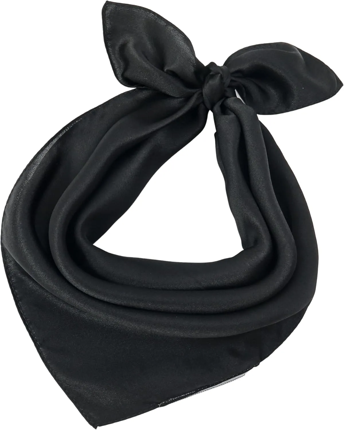 100% Pure Mulberry Silk Square Scarf for Women - 20" Small Lightweight Western Scarf for Purse Handle