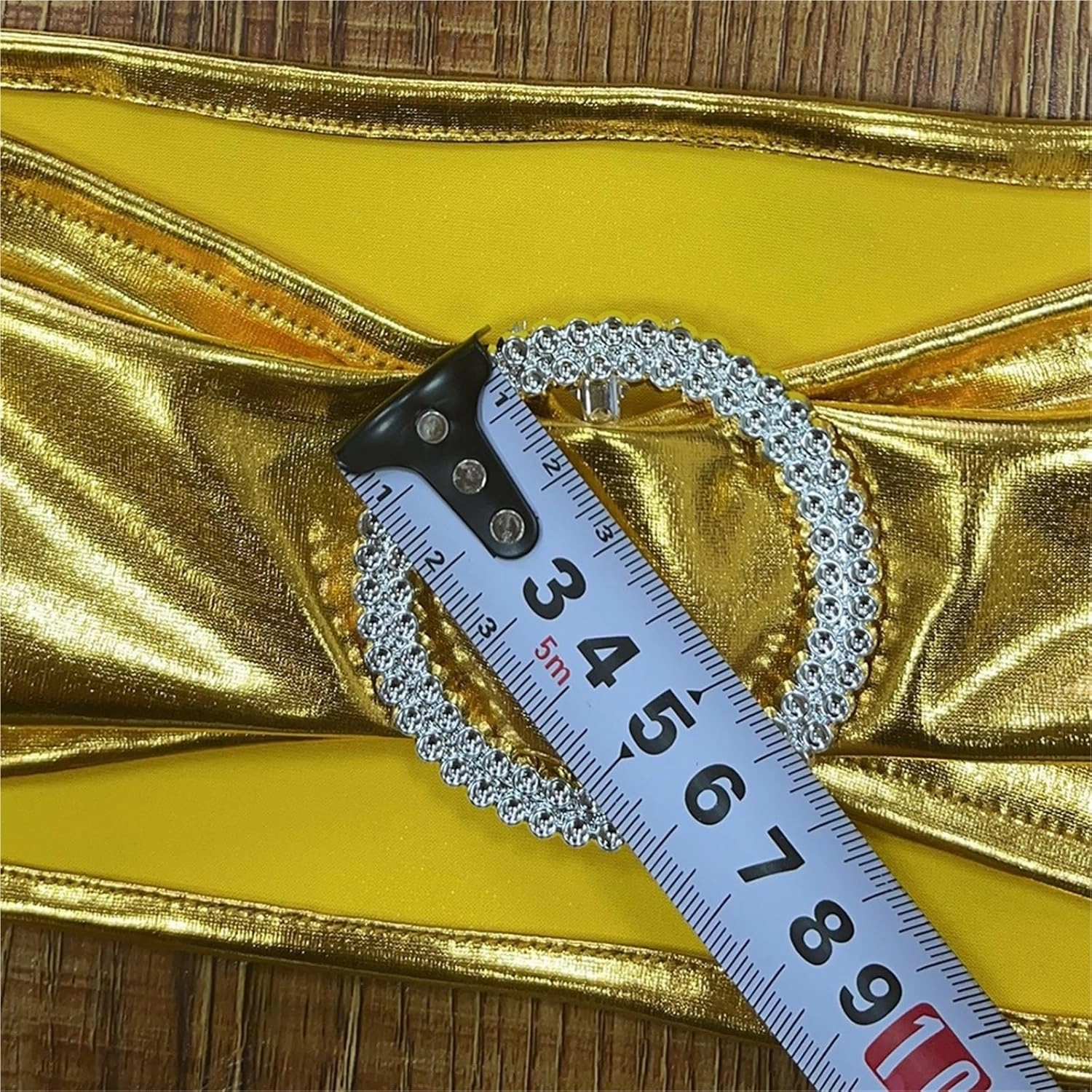 10/50/100pc Wedding Chair Decoration Chair Sashes Bow Shiny Metallic Chair Knot Bands Tie with Round Buckle for Party Banquet Satin Chair Sashes(Silver,100pcs)