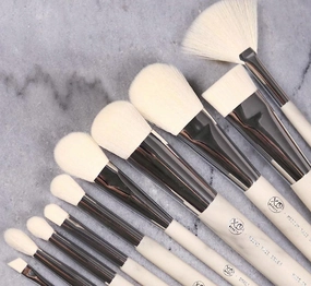 10 PIECE MARBLE BRUSH SET