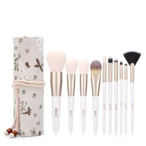 10PCS Makeup Brushes Set Foundation Powder Eyeshadow Make Up Brush Pearl White Gold Beauty Tools