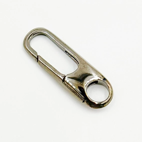 1355BRS. 20MM Black Rhodium Shiny Sterling Silver Oval Clasp