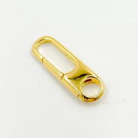 1355GPS. 20MM Gold Plated Shiny Sterling Silver Oval Clasp