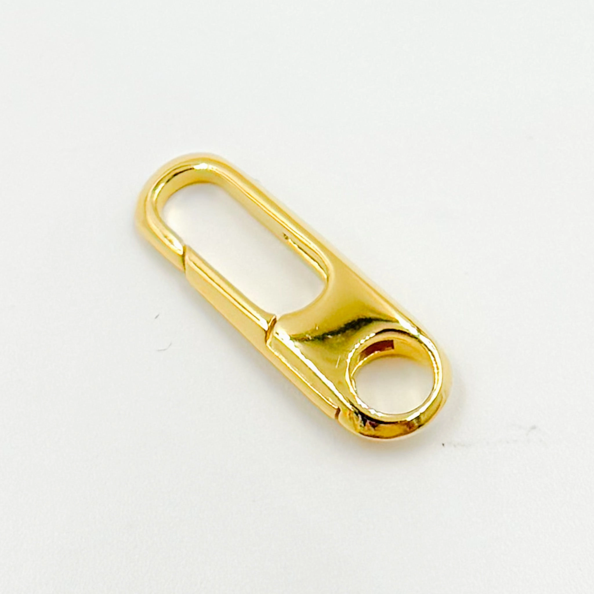 1355GPS. 20MM Gold Plated Shiny Sterling Silver Oval Clasp
