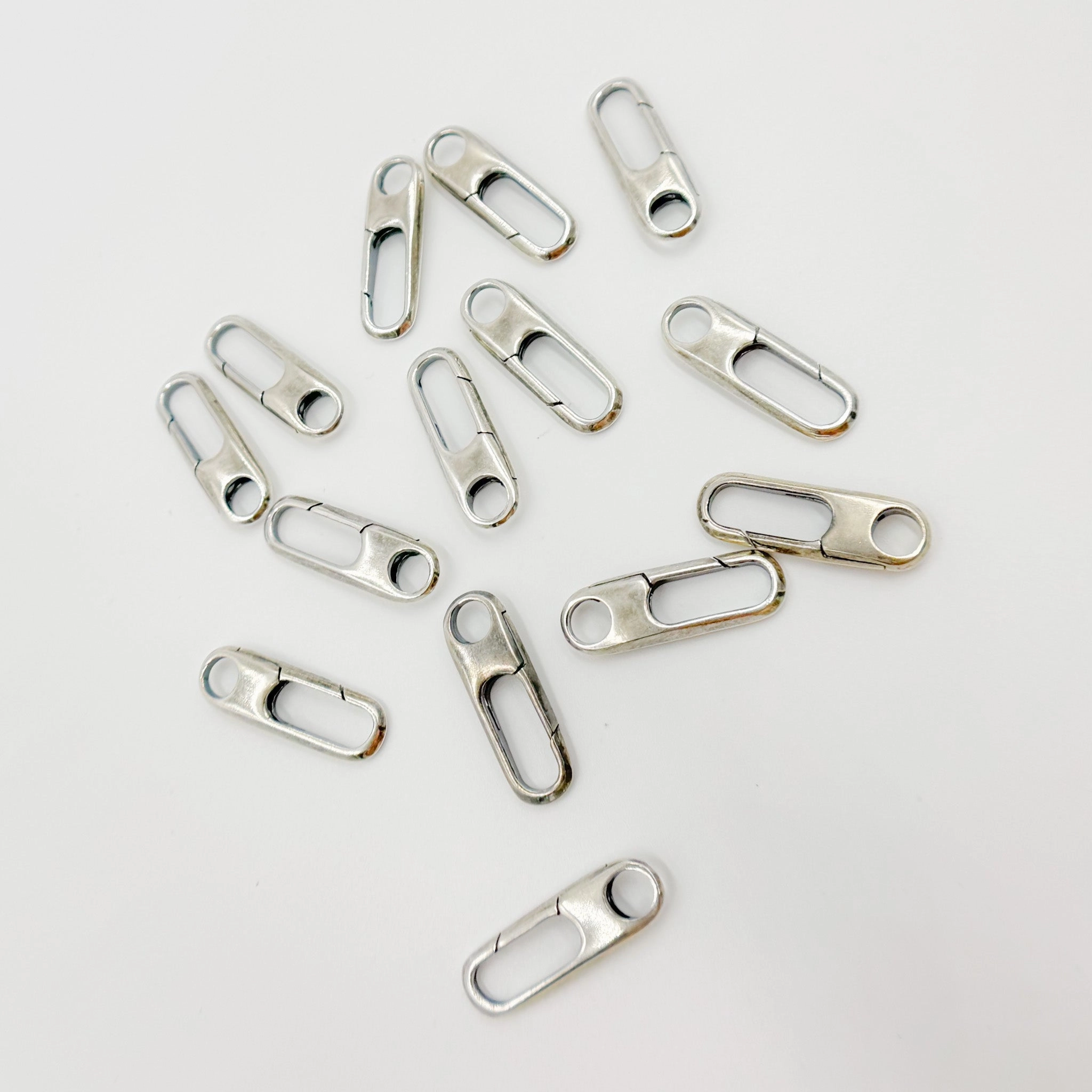1355OX. 20MM Oxidized Sterling Silver Oval Clasp