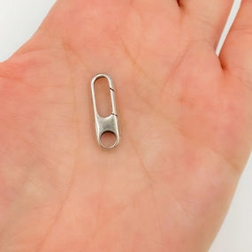1355OX. 20MM Oxidized Sterling Silver Oval Clasp