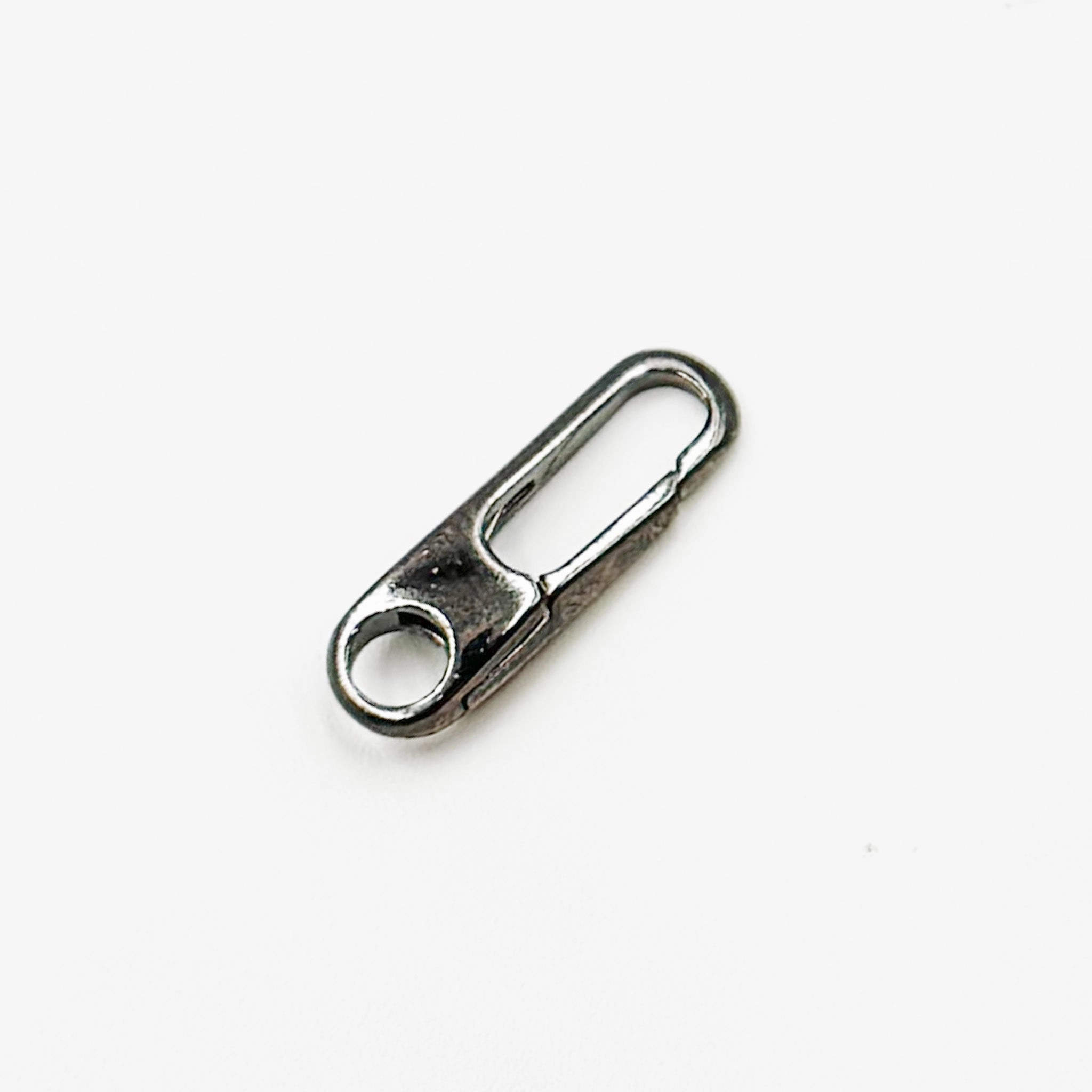 1356BRS. 15MM Black Rhodium Shiny Sterling Silver Oval Clasp