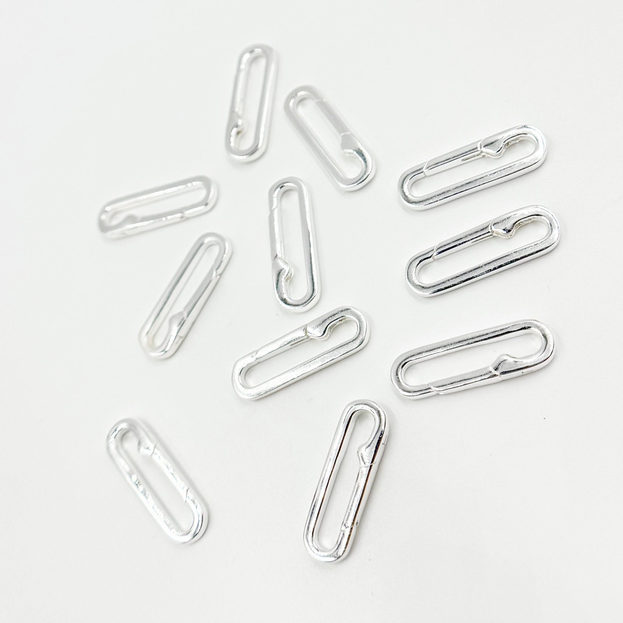 1361SS. 20MM White Sterling Silver Oval Clasp