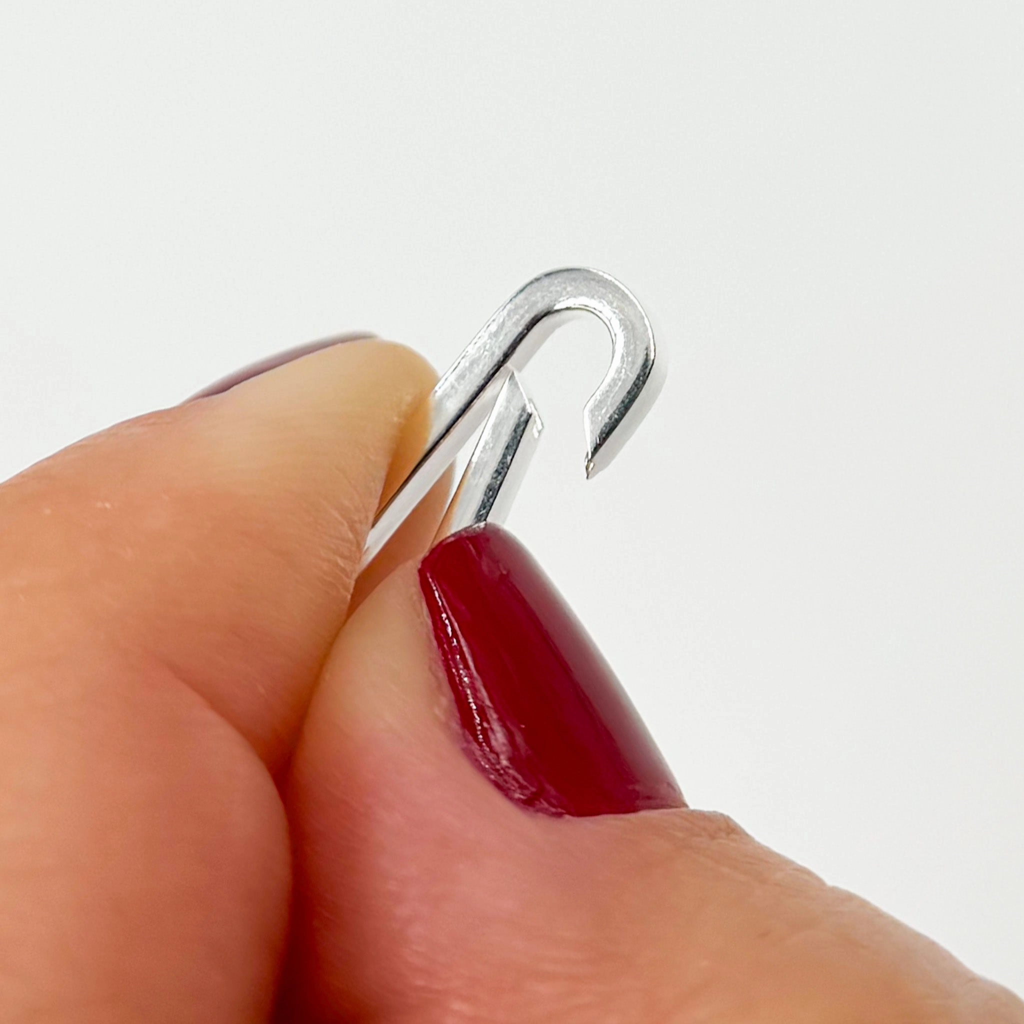 1361SS. 20MM White Sterling Silver Oval Clasp