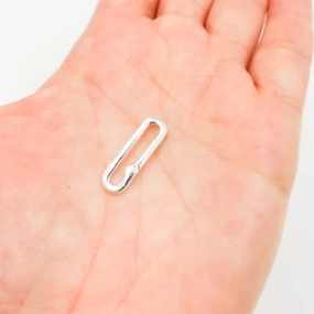 1361SS. 20MM White Sterling Silver Oval Clasp