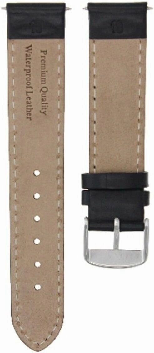 18-19-20-22-24-26mm Smooth Leather Watch Band Strap Compatible with Watches Fits Any Brand