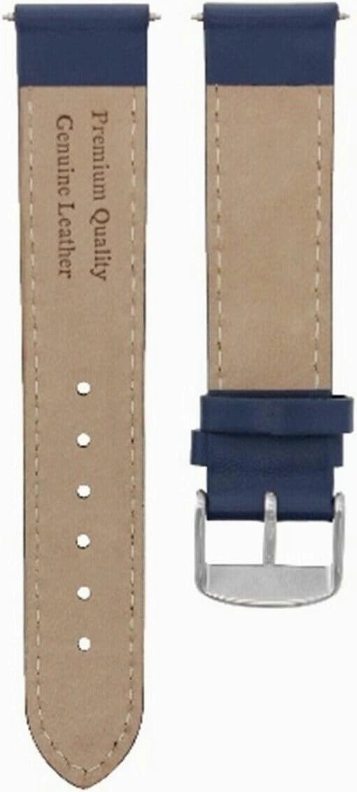 18-19-20-22-24-26mm Smooth Leather Watch Band Strap Compatible with Watches Fits Any Brand
