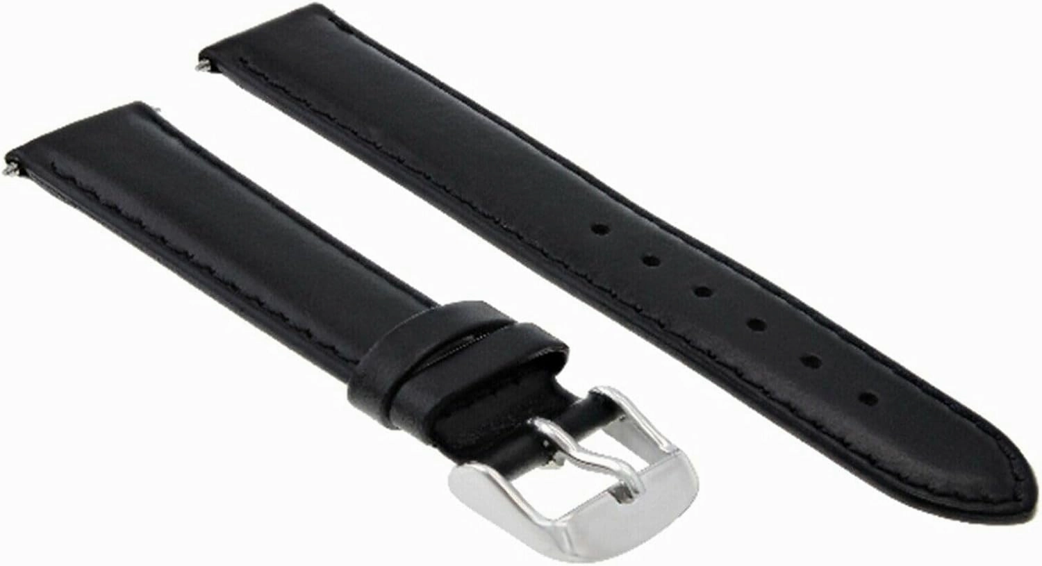 18-19-20-22-24-26mm Smooth Leather Watch Band Strap Compatible with Watches Fits Any Brand