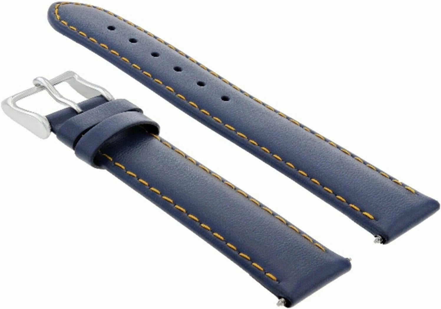 18-19-20-22-24-26mm Smooth Leather Watch Band Strap Compatible with Watches Fits Any Brand