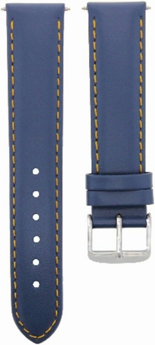 18-19-20-22-24-26mm Smooth Leather Watch Band Strap Compatible with Watches Fits Any Brand