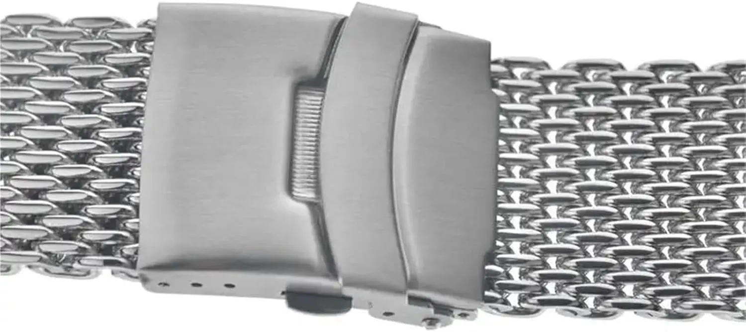 18mm 20mm 22mm 24mm Steel Mesh Watch Band Strap Silver For For Men Women Wrist Watch Quick Release Adjustable