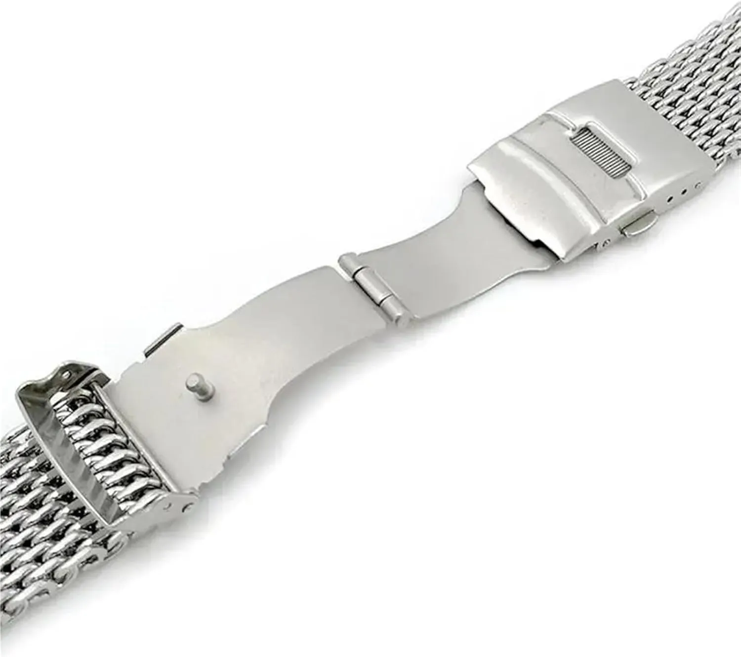 18mm 20mm 22mm 24mm Steel Mesh Watch Band Strap Silver For For Men Women Wrist Watch Quick Release Adjustable