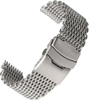 18mm 20mm 22mm 24mm Steel Mesh Watch Band Strap Silver For For Men Women Wrist Watch Quick Release Adjustable
