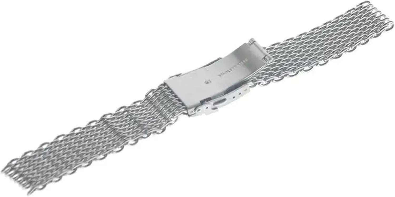 18mm 20mm 22mm 24mm Steel Mesh Watch Band Strap Silver For For Men Women Wrist Watch Quick Release Adjustable