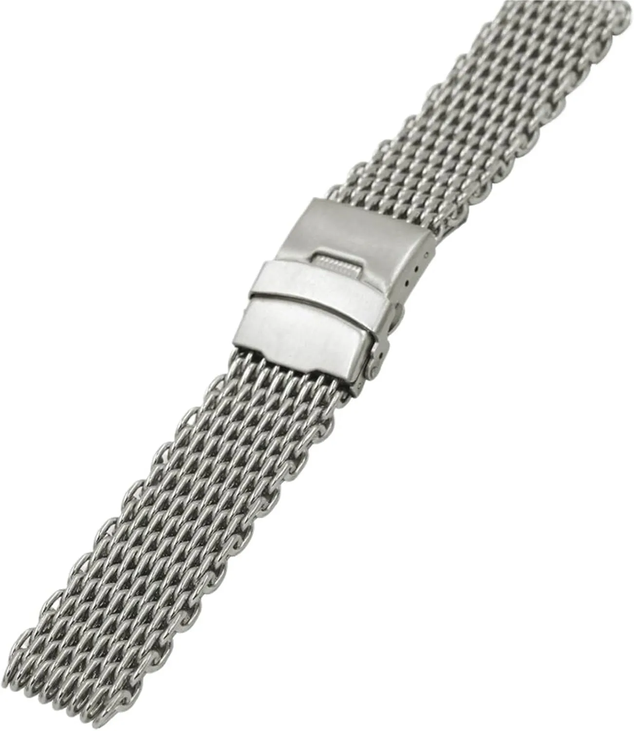 18mm 20mm 22mm 24mm Steel Mesh Watch Band Strap Silver For For Men Women Wrist Watch Quick Release Adjustable