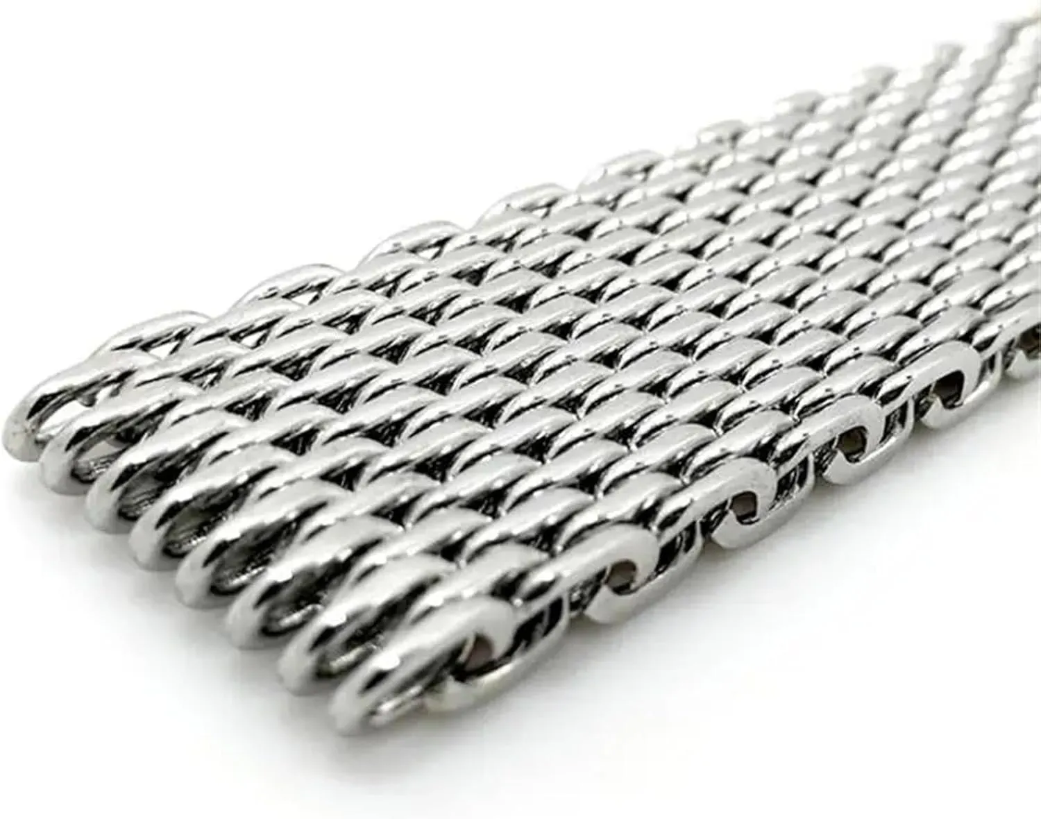18mm 20mm 22mm 24mm Steel Mesh Watch Band Strap Silver For For Men Women Wrist Watch Quick Release Adjustable