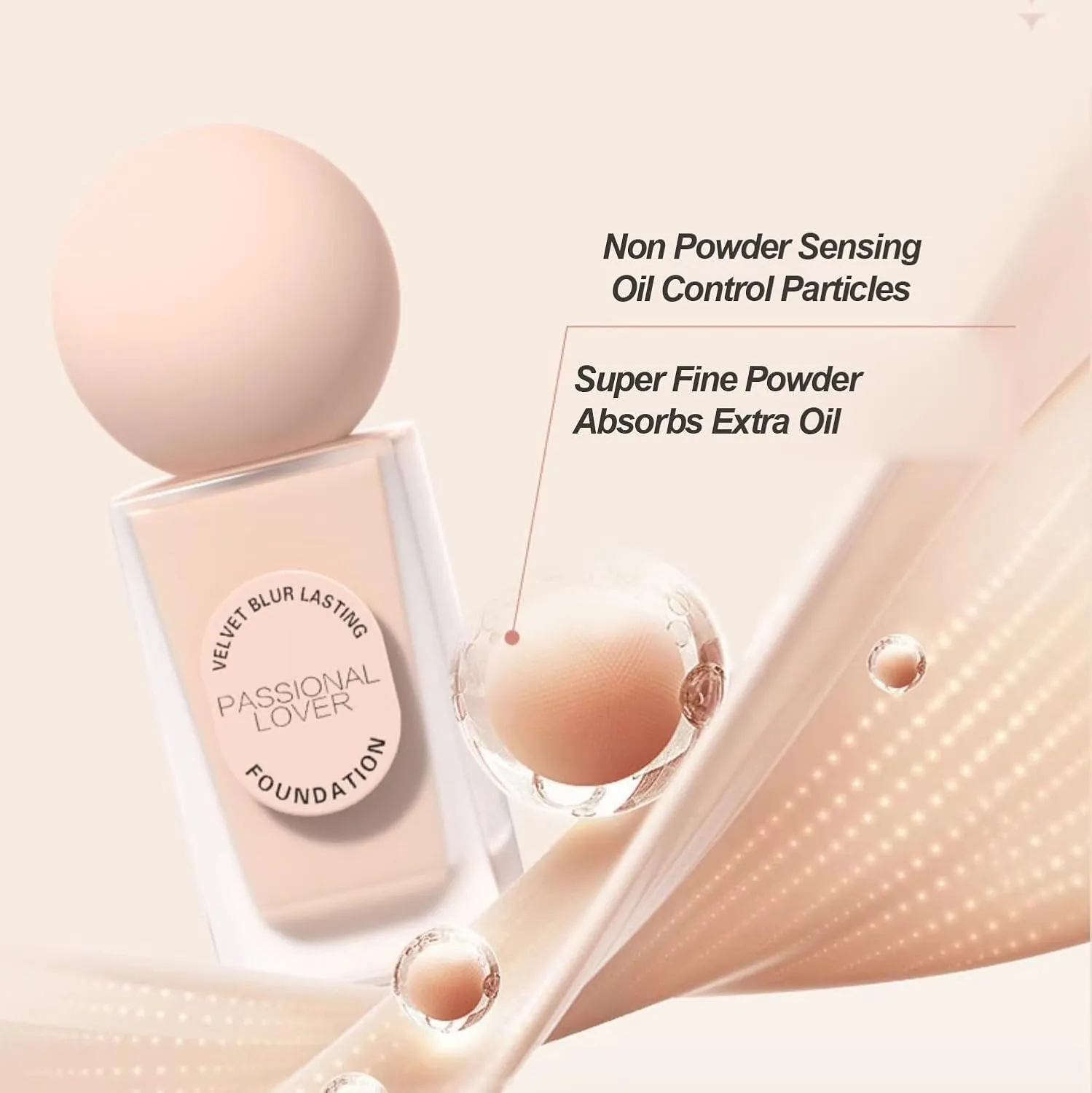 1PC PL Velvet Blur Lasting Foundation, Concealing Air Liquid Foundation, Create Flawless Makeup Foundation For Oily & Oily Combination Skin, 30ml (#03, 30ml)