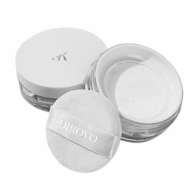 1PC Dirovo Powder, Long Lasting Loose Setting Powder Foundation Powder, Extra Fine Oil Control Foundation Powder