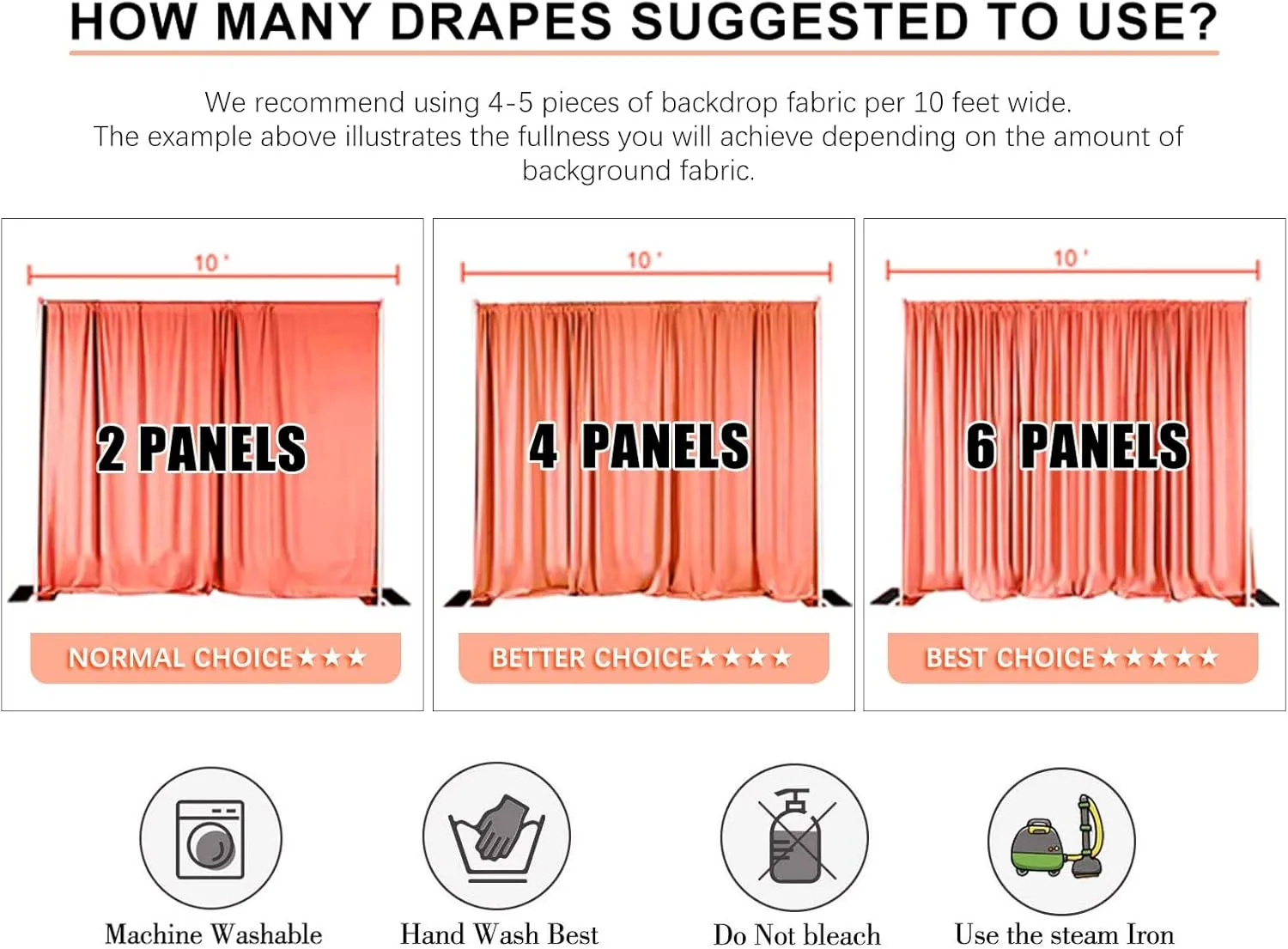 2 Panels Red Backdrop Curtain, 10 x 7 Feet Background Curtains for Parties, Weddings, Baby Showers, Bachelorette Halloween, Christmas Birthday Party Photoshoot Backdrop Curtains Decorations