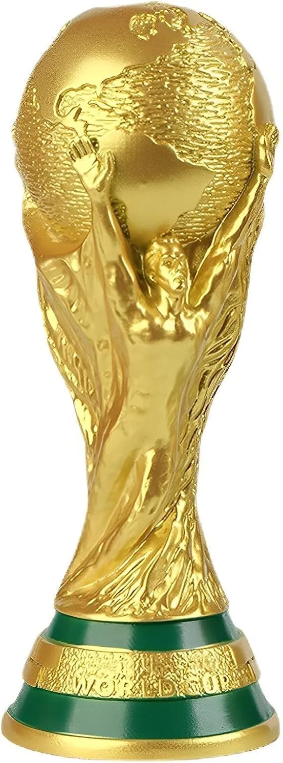 2022 World Cup Replica, Resin Soccer Trophy Collectible, Decor for Home Office Desk Top (10.6 Inches)