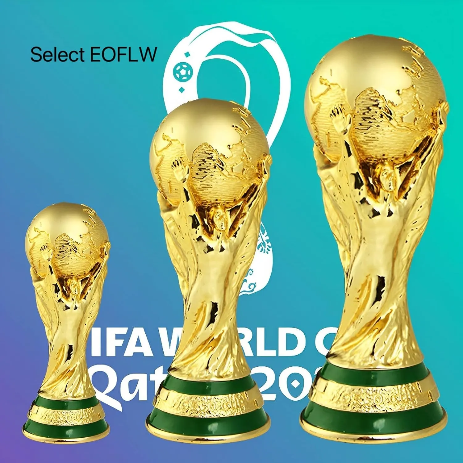 2022 World Cup Trophy Replica 10.6 World Cup Replica Resin Soccer Collectibles Sports Fan Trophy Gold Bedroom Office Desktop Decor
