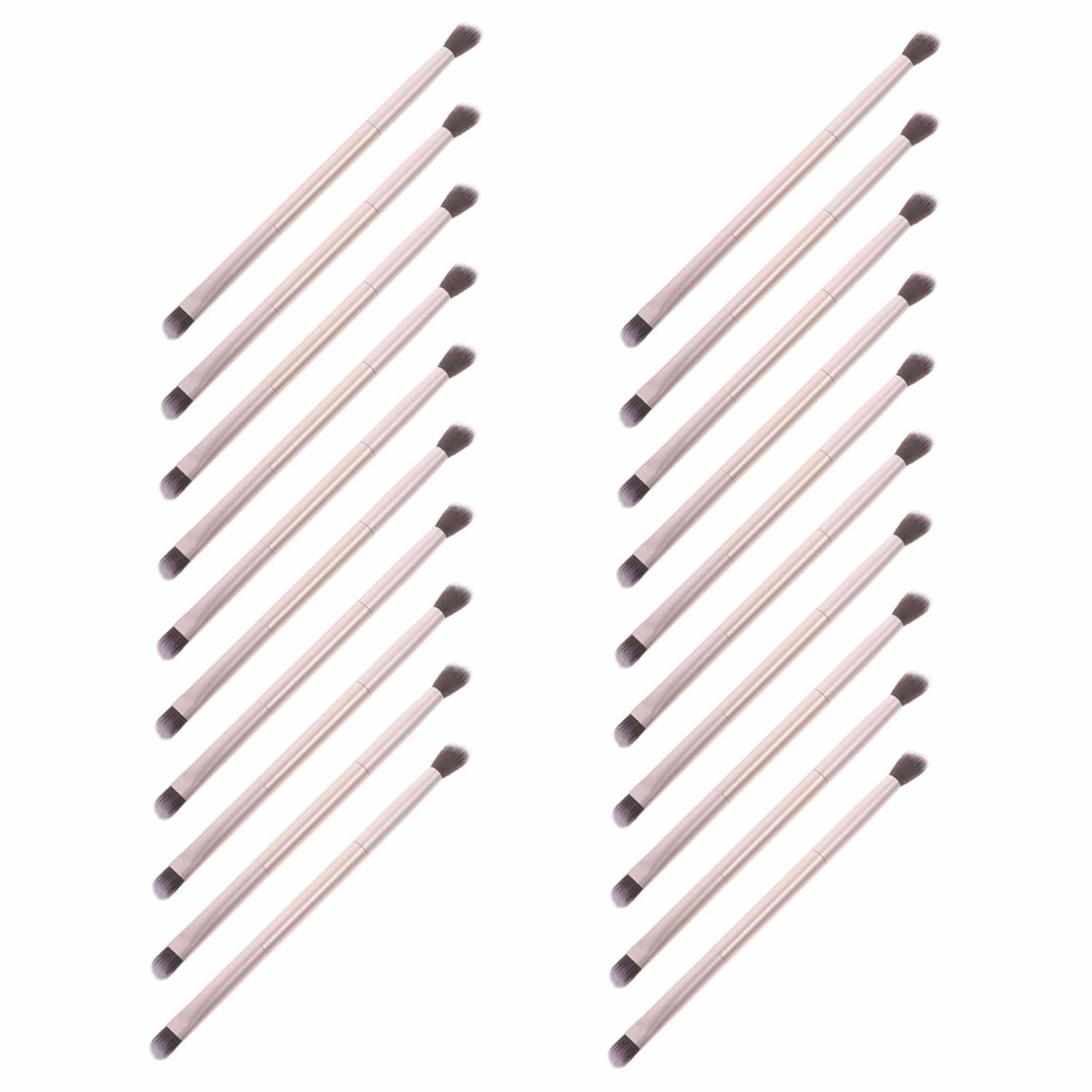 20Pcs Double Ended Eyeshadow Makeup Brush for Women Versatile Blending Tools with Soft Bristles for Precision Application Ergonomic Design Finish
