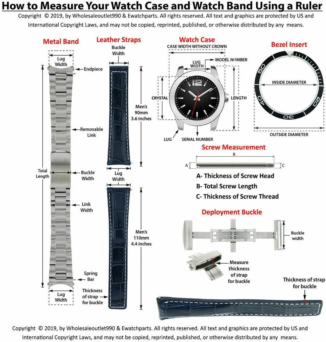 21mm Genuine Leather Watch Band Strap Compatible with Longines Watch