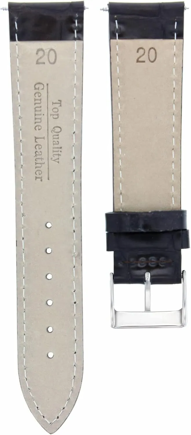 21mm Genuine Leather Watch Band Strap Compatible with Longines Watch