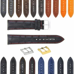 21mm Genuine Leather Watch Band Strap Compatible with Longines Watch