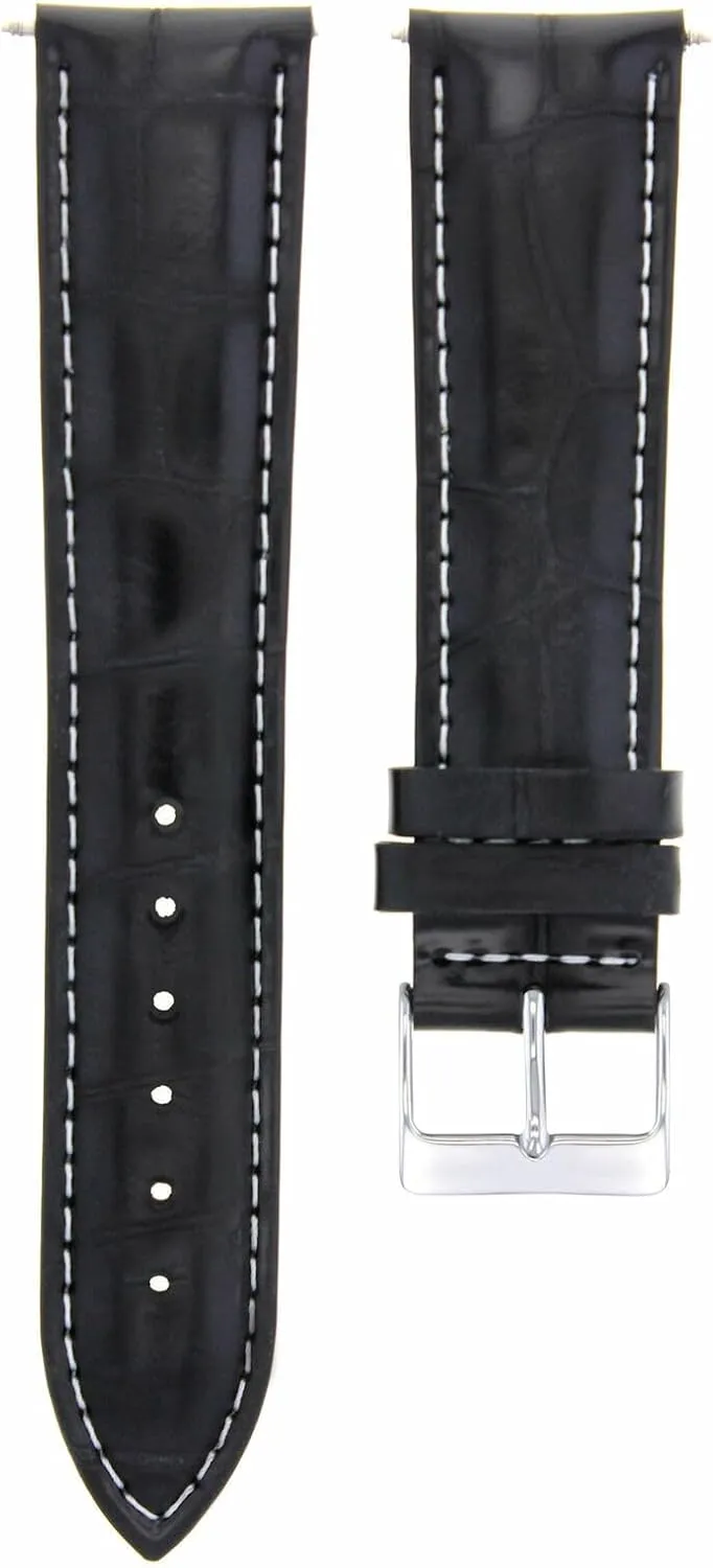 21mm Genuine Leather Watch Band Strap Compatible with Longines Watch