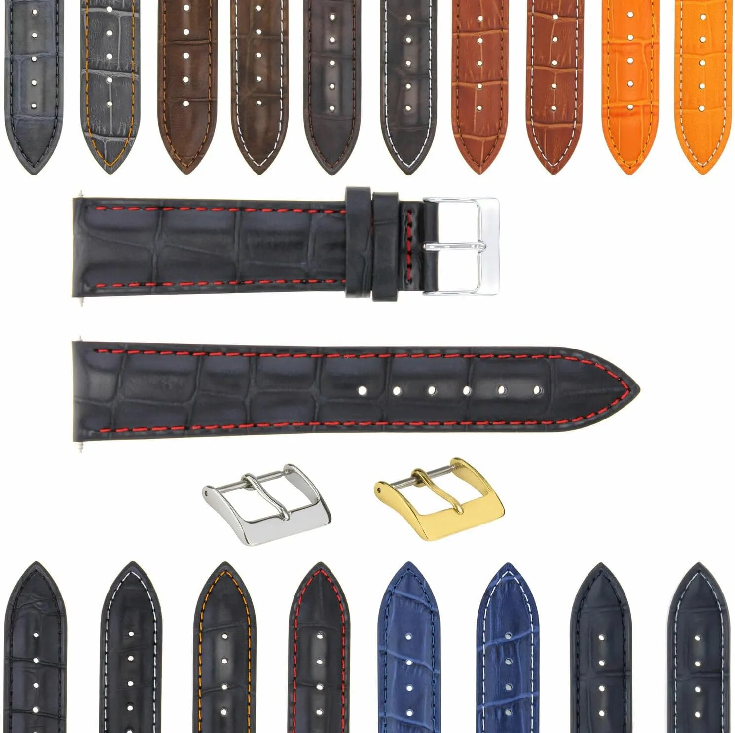 21mm Genuine Leather Watch Band Strap Compatible with Longines Watch