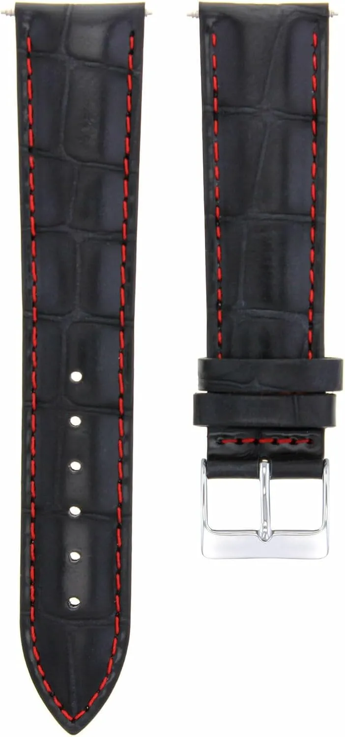 21mm Genuine Leather Watch Band Strap Compatible with Longines Watch