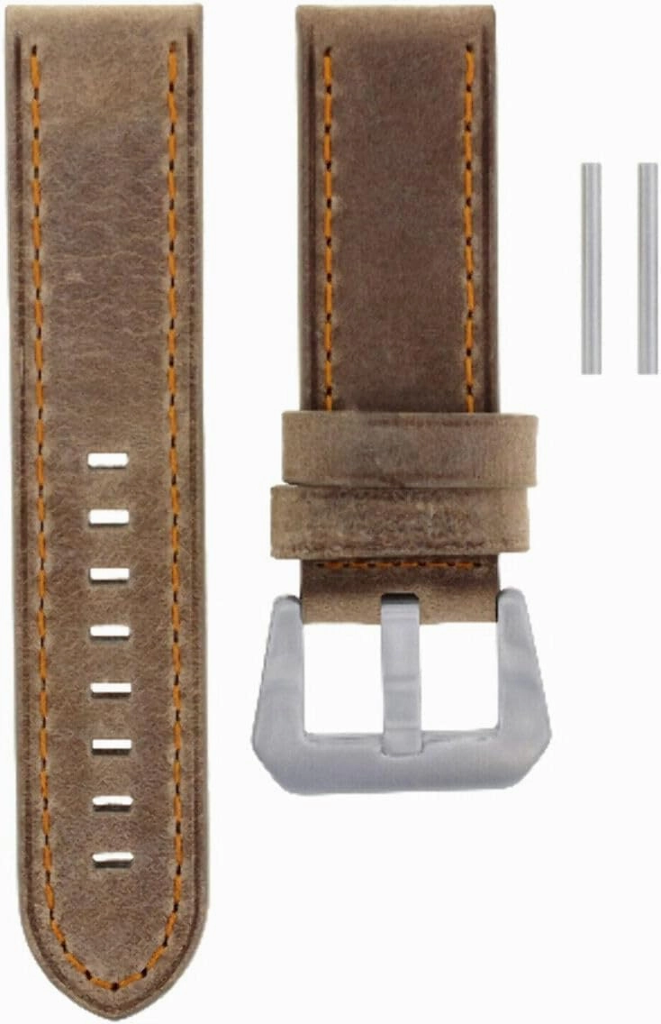 22-24MM Premium PAM Leather Watch Strap Band for 40-44MM PANERAI GMT Watch