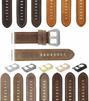 22-24MM Premium PAM Leather Watch Strap Band for 40-44MM PANERAI GMT Watch