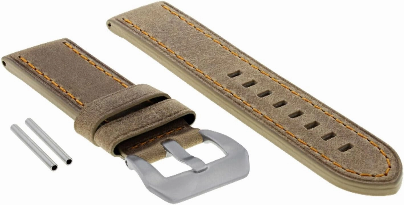22-24MM Premium PAM Leather Watch Strap Band for 40-44MM PANERAI GMT Watch