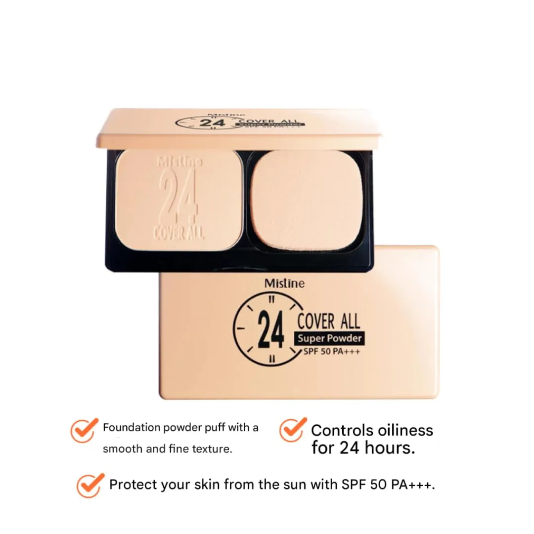 24 COVER ALL SUPER POWDER – Full Coverage Powder Foundation SPF50 PA    – 10 G (S1, 10G)