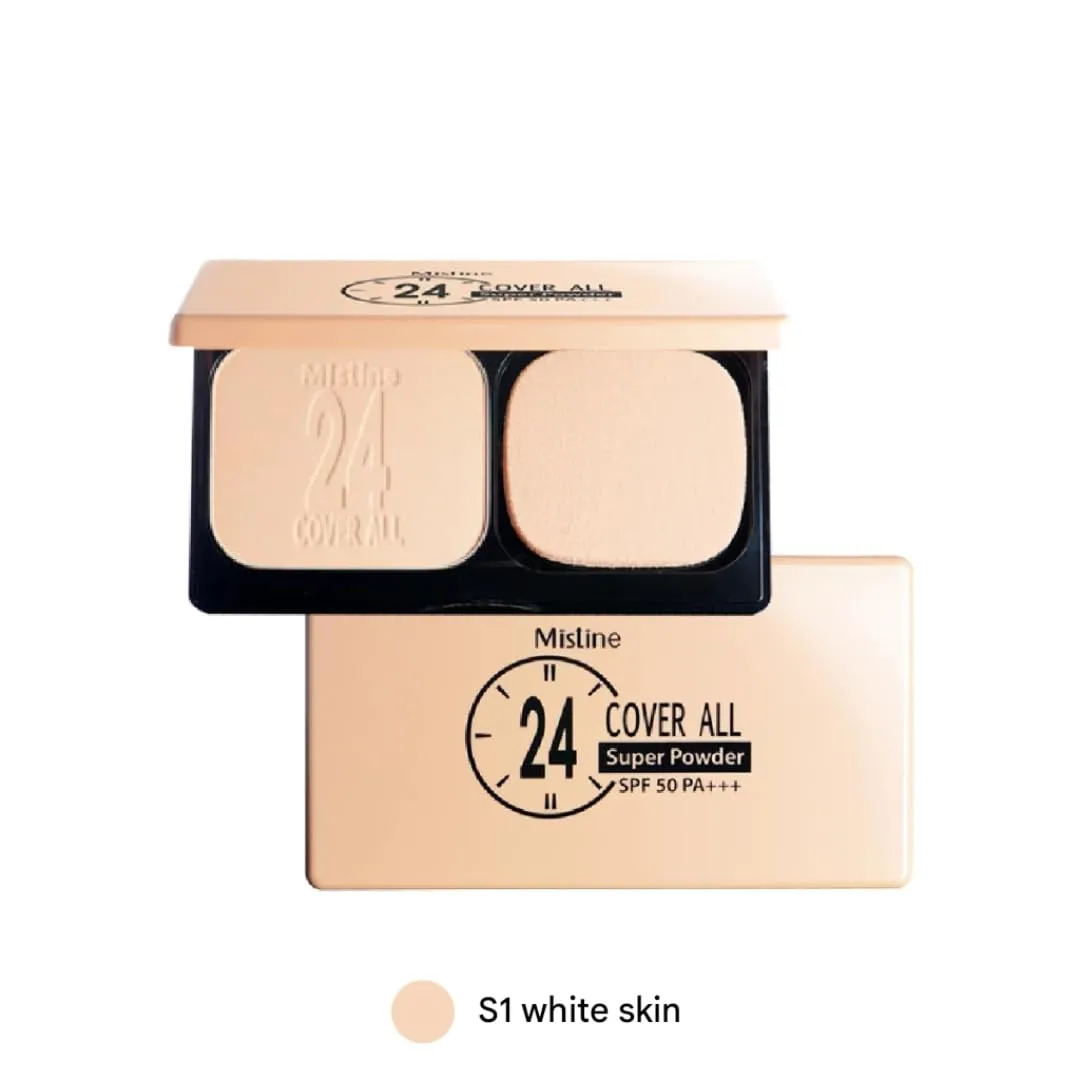 24 COVER ALL SUPER POWDER – Full Coverage Powder Foundation SPF50 PA    – 10 G (S1, 10G)