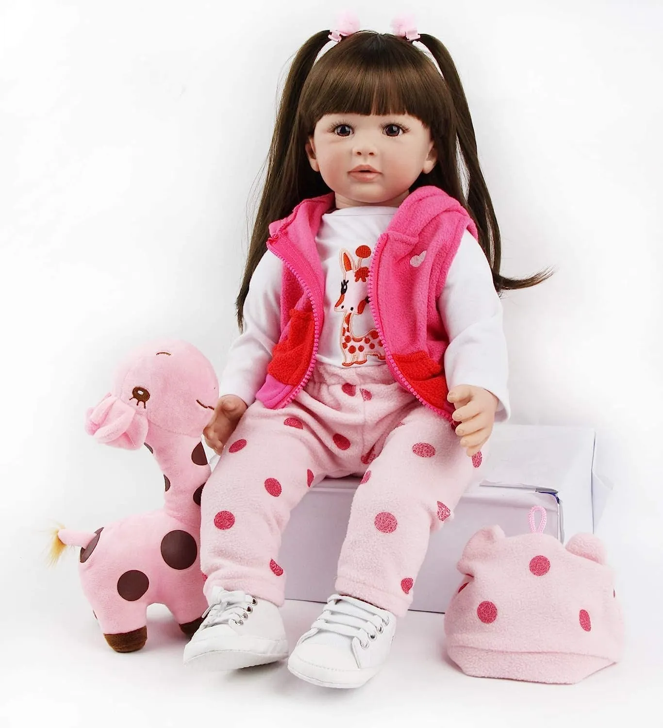 24 Inch Large Size Reborn Baby Dolls Girls Soft Silicone Vinyl Baby Doll Looking Real Newborn Baby Dolls Girls Toys