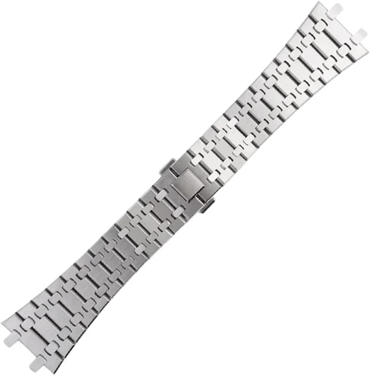 28mm 26mm Silver Stainless Steel Bracelet Strap Men Women Watch Band Quick Release Adjustable