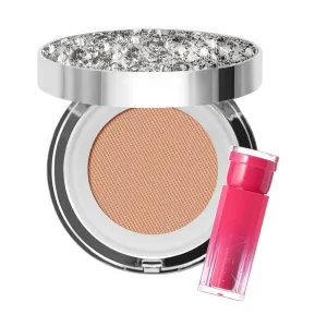 2aN Gleaming Tension Cushion Foundation Pact (#25 Sand Beige)   Glaze Bouncing Tint (#09 Candy Chew) Bundle Set