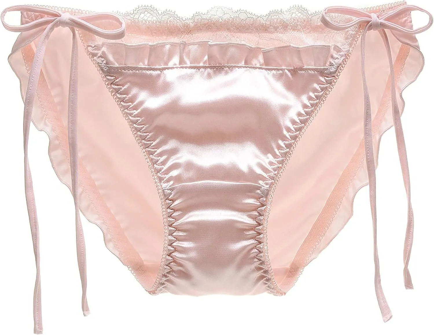 3 Pack Satin Fabric Women Underwear Panties Shorts String Panties Lace Thongs Sexy Bikini Japanese Girl
