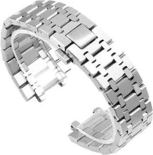 316L Stainless Steel Silver Bracelet For Strap Women Men Watch Band 21mm 26mm Quick Release